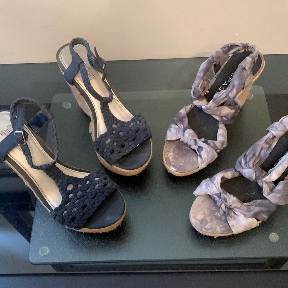 2 Pairs Woven Wedges!